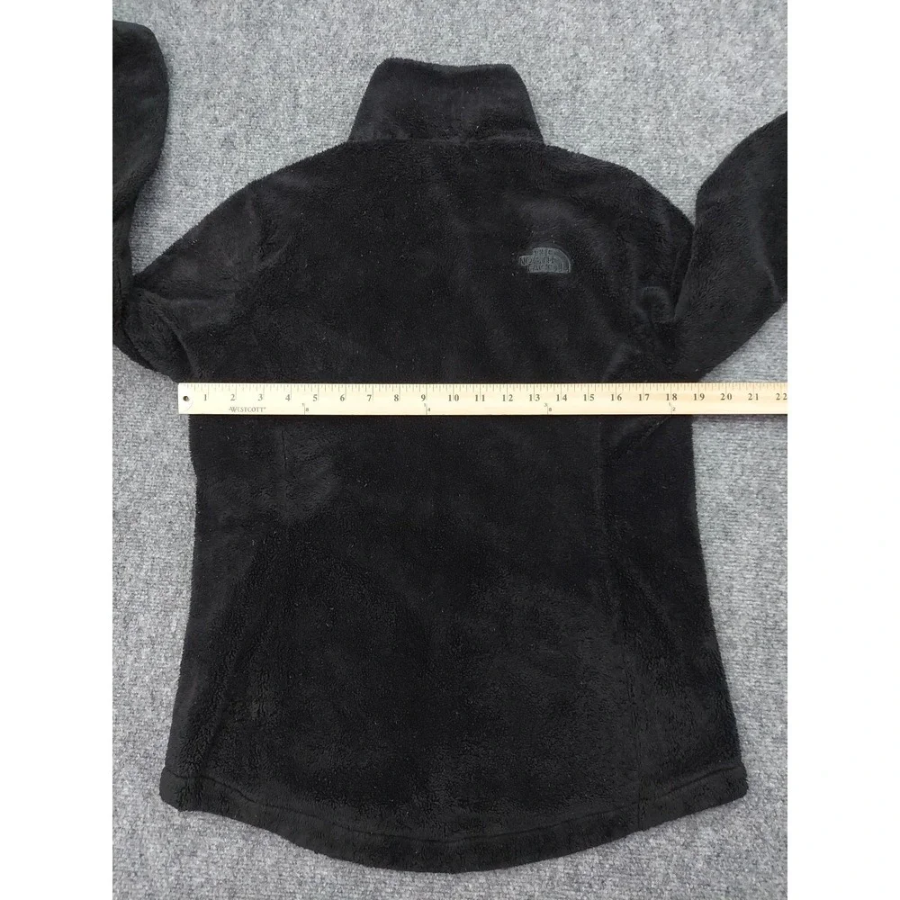 The North Face Fleece Jacket Women Medium Black Full Zip Pockets OSITO High Pile